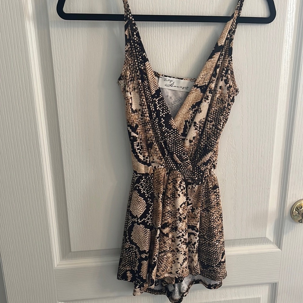 Snake skin design romper